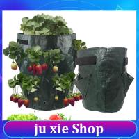 JuXie store 5 7 10 Gallon PE Strawberry Planter Grow Bags Potato Pot Gardening Pots Flower Veg Tomato Planting Tools Container