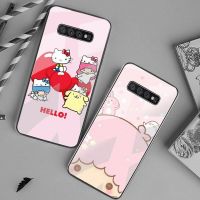 [ขายร้อน]NIQUXI MNSCartoon น่ารัก Little Twin Stars เคสโทรศัพท์กระจกนิรภัยสำหรับ Samsung S20 Ultra S7 S8 S9 S10หมายเหตุ8 9 10 Pro Plus Cover