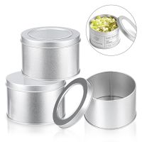 1pc 2 Style Box Craft DIY With Clear Top Large Round Metal Tin Can Container solid bottom Cookie Home baking mold cake Pan Candy