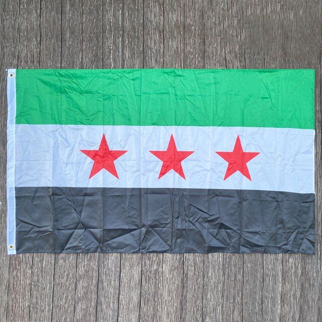 ธงแบนเนอร์มาตรฐานทำจากโพลีเอสเตอร์ธงซีเรีย5ft-3ft-ธงซีเรียเก่า-xvggdg