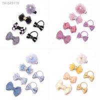 ✱✸❉ 6Pcs/Set Baby Glitter Hair Band Girls Hair Ties Bows Elastic Rubber Band Flower Small Ball Scrunchies Kid Baby Hair Accessories