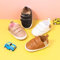 KIDSUN Newborn Baby Shoes PU Leather Soft Rubber Sole Prewalker Non-Slip Infant Fairst Walkers Baby Crib Shoes Moccasins