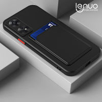 Lenuo เคสโทรศัพท์ซิลิโคนสำหรับ Oppo Reno8 T 4G Reno8T 5G ฝาหลังมีช่องเสียบบัตรกันกระแทกเหลวนิ่ม