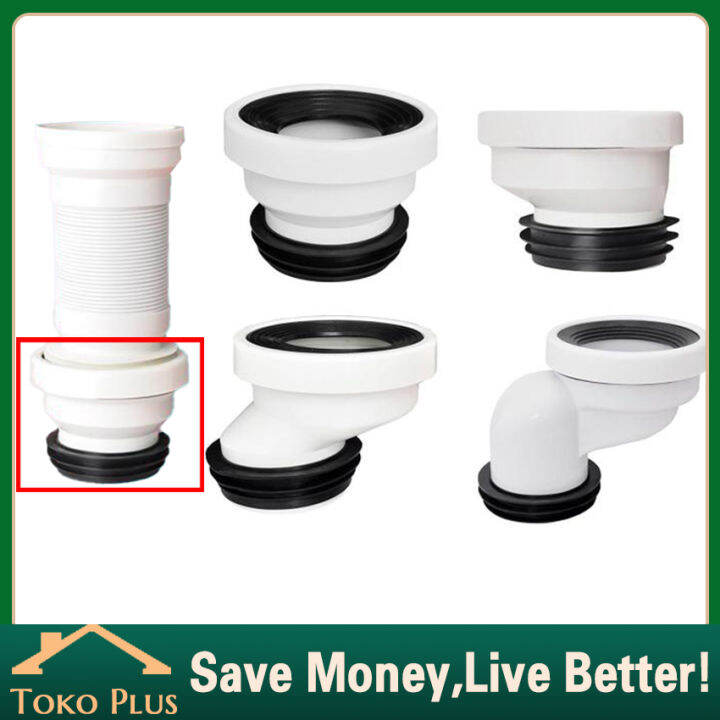 Konektor Flange Offset Toilet Bahan PVC Perbaikan Urinal Seal Gasket