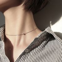 Trendy Silver Plated Beads Choker Necklace Short Clavicle Chain Necklaces Women Jewelry