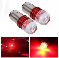 2pcs Strobe Flashing White 1157 LED Auto Tail Brake Light Lamp Projector ไฟสีขาว