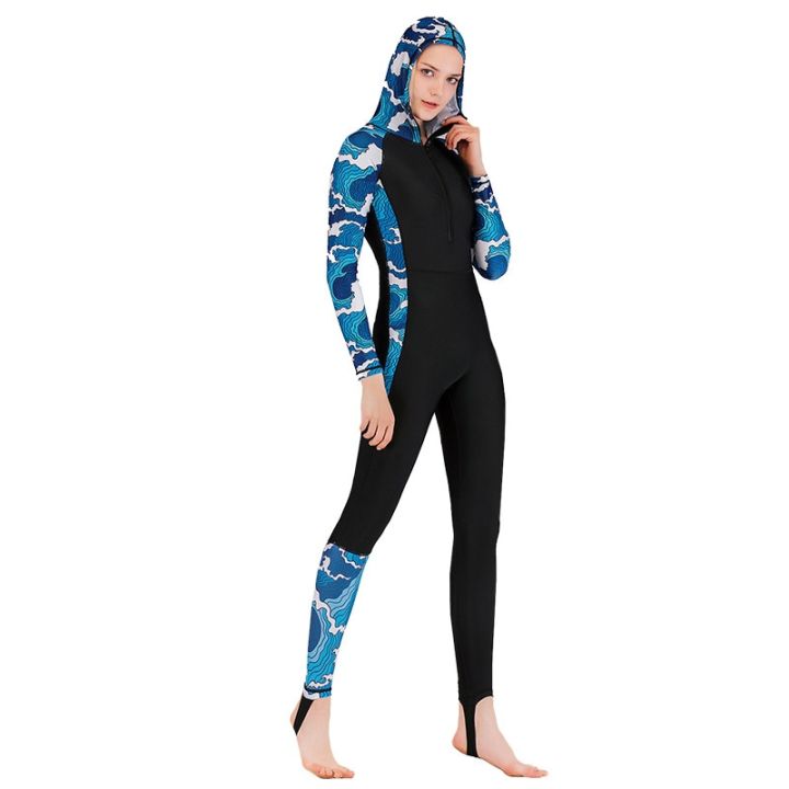 sbart-ชุดดำน้ำไลคร่ามีฮู้ดสำหรับผู้หญิงผู้ชายชุดดำน้ำดูปะการังชุดเล่นน้ำแบบมีฮู้ดเต็มรูปแบบชุดว่ายน้ำดำน้ำ