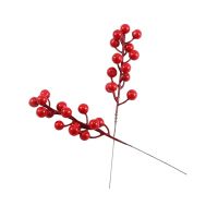 100 Pack 8Inch Artificial Christmas Red Berries Stems for Ornaments,DIY Xmas Wreath,Holiday Decor