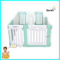 คอกกั้นสุนัขเพ็ทโฮม HOSTAIL ไซซ์ S สีเขียว/ขาวPET PLAYPEN HOSTAIL SIZE S GREEN/WHITE **คุณภาพดี**