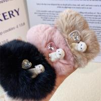 Autumn And Winter Plush Hairpin Hairy Hair Clips Bb Clip Female Cute Rabbit Side Clip Korean Side Furry Rabbit Hair Clip