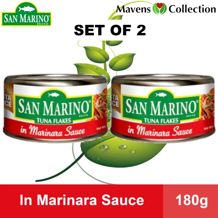 San Marino Tuna Flakes in Marinara Sauce 180G (Set of 2) by Mavens