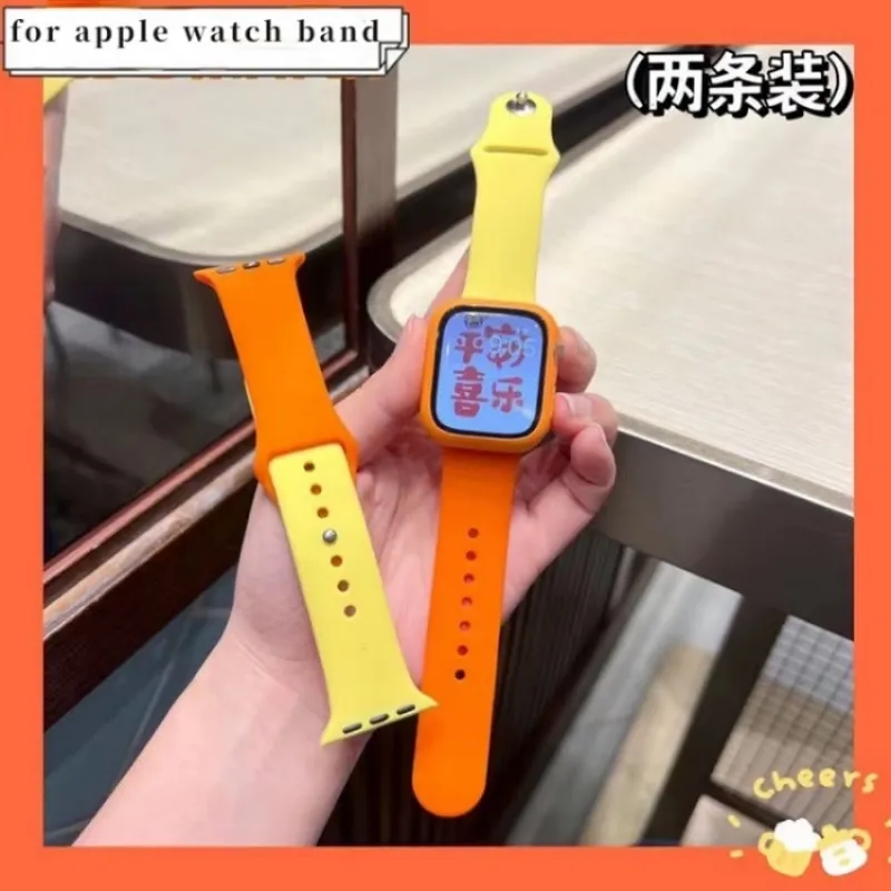 Resin Watch strap for apple watch series 8 7 SE 6 5 4 3 Ultra band 42 38mm  correa candy steel for iwatch 44mm 40 41MM 45MM 49MM - AliExpress