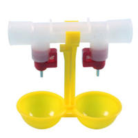 25 Chicken Double Nipple Hanging Cup Chicken Drinking Fountain Ball Nipple Drinker Durable Farm Feeding Tools