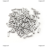 langyouzi9 100pcs Silver อลูมิเนียมจักรยานเบรค Shifter สายภายในปลายปลายปลายสาย caps CRIMP