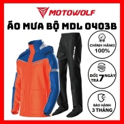 Bộ áo mưa cao cấp MOTOWOLF MDL0403B - Màu cam phối xanh