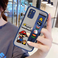 UCUCปลอกSamsung A02S (สายรัดข้อมือ) กันกระแทกFrostedกลับการ์ตูนSuper Mario Brosเกมเคสใส่โทรศัพท์Soft Edge Fullฝาครอบเลนส์ป้องกันเลนส์โทรศัพท์บางเฉียบกรณีGalaxy A02S