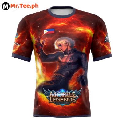 Full Sublimation Tshirt Summer Fashion Mobile Legends Gusion Kof Skin Premium Shirt Print 3d Printed Round Neck Short-sleeved Sleeve Tops Mens T-shirt Men Tees