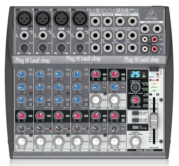 BEHRINGER XENYX 1202FX MIXER 12Input 2Bus Mixer with XENYX Mic