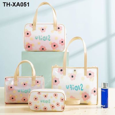 Small pure and fresh portable receive package translucent makeup bag mass swimming bath wash gargle bag waterproof