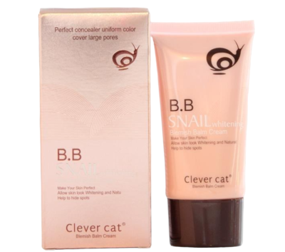 บีบีหอยทาก  Clever Cat Snail B.B Snail Whitening Blemish Balm Cream 50ml.