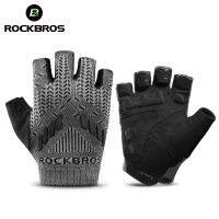 ROCKBROS ขี่จักรยานถุงมือ Half-Finger ถุงมือรถจักรยานยนต์สำหรับชาย Breathable สบายจักรยานอุปกรณ์เสริม