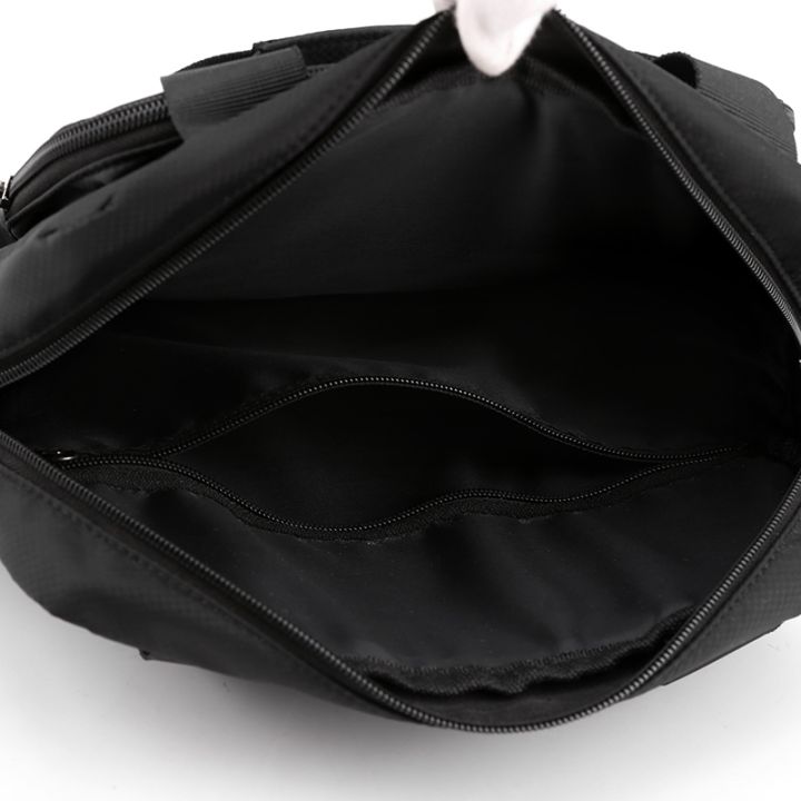กระเป๋าสะพาย2021กระเป๋าถือสะพายข้างสีดำผู้ชายธุรกิจใหญ่สำหรับความจุของผู้หญิงมาแรงมีกระเป๋าหลายช่อง