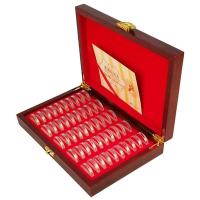 Commemorative Coin Box Professional Wooden Coins Collector Case Holder Universal Coin Collector Storage Box for 50 Coins method