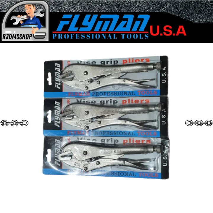 Manong Shop Flyman Vise Grip 10 Inches Chrome Carpenters Tools Gripping
