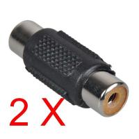 Audio Video RCA Female to Female Coupler Joiner Barrel Adapter(2pcs)