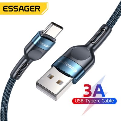 [HOT RUXMMMLHJ 566] Essager USB Type C สายสำหรับซัมซุง Xiaomi Mi 3A ที่ชาร์จไฟรวดเร็ว USB USB C สายชาร์จโทรศัพท์มือถือเคเบิล USB C Type C สายรับส่งข้อมูล3M