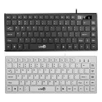 R5LDKAI XKB-02 Laptop Keyboard, 87-Key Ergonomic USB Wired Portable Chocolate Keypad Suitable for Office