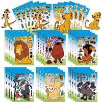 {Su กระเป๋าเดินทางและกระเป๋า} 8/16แผ่น Make-A-Face Disney Lion King สติกเกอร์ปริศนาสำหรับเด็กจิ๊กซอว์เกมสำหรับเด็กหญิงเด็กชายเด็ก Finny ของเล่นเพื่อการศึกษา