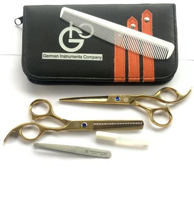 ชุดกรรไกร ตัด ซอย พร้อมอุปกรณ์-Professional Barber and Thinning Scissors