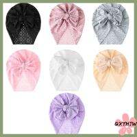 QXYHJW หมวกหมวกผ้าโพกหัวทารกโบว์แบบผูกขนาดใหญ่สำหรับหมวกทรง Beanie แรกเกิด Topi Jala เด็กทารกเด็กหัดเดินระบายอากาศได้