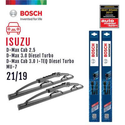 Bosch ใบปัดน้ำฝน Isuzu Mu-7 ปี 2004 เป็นต้นไป ขนาด 21/19 นิ้ว รุ่น Advantage