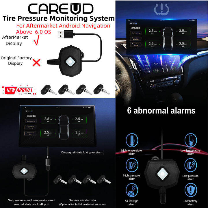 CAREUD H300NF+ Internal USB Android Car TPMS Wireless Transmission