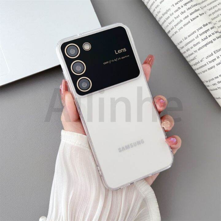 ฝาครอบโทรศัพท์-samsung-กันชนหลัง-a13-galaxy-แบบใส-a53-a73-5g-หน้าต่างใหญ่เคสโทรศัพท์ตัวปกป้องกล้องถ่ายรูปกันน้ำได้5g