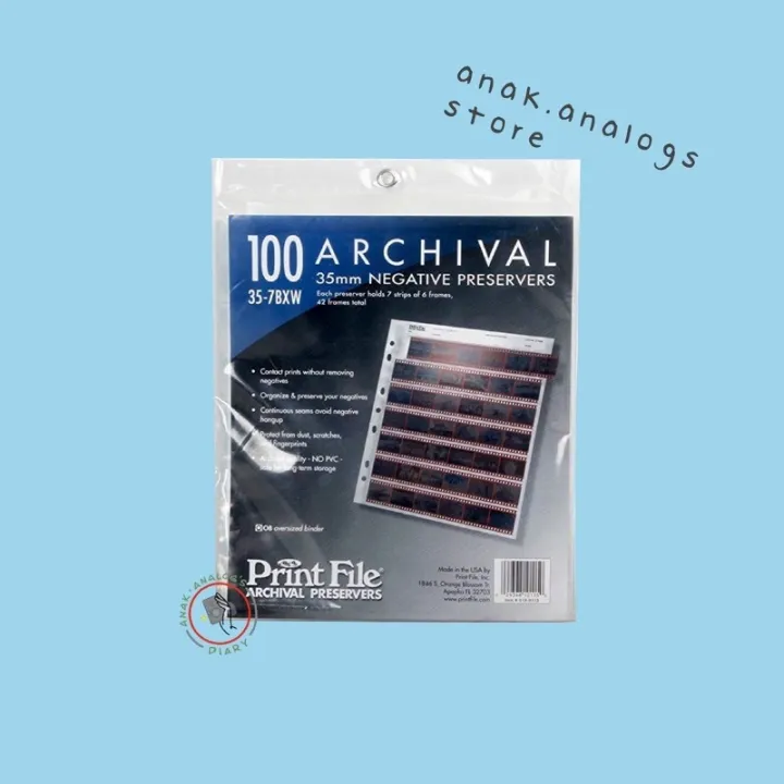 Taking Photos Negative Sleeve Archival film Storage 100 for 35mm or