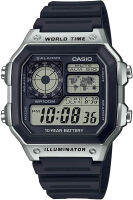 Casio Mens 10-Year Battery Japanese Quartz Watch with Resin Strap, Black, 21 (Model: AE-1200WH-1CVCF)