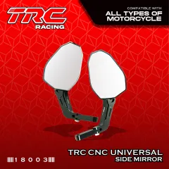 TRC Racing ALL CNC Bar End Side Mirror Carbon Legit LTO Approved