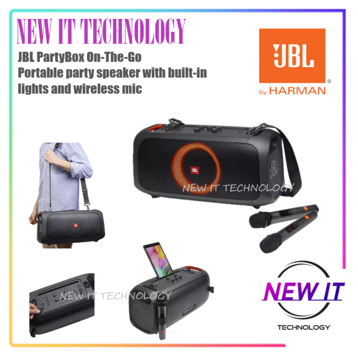 JBL PartyBox On The Go Portable Bluetooth Karaoke Speaker