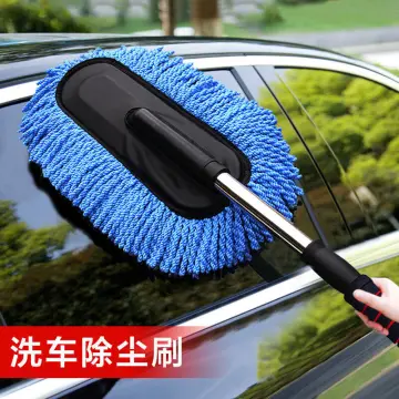 Double Brush Head Car Washing Mop Rectratable Telescopic Rotating