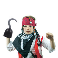 Qifull Pirate Hook Halloween Pirate Costume Accessory Plastic Hand Hook Cosplay Pretend Play Toy