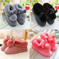 Honnyzia Shop Woman Fashion Non-slip Home Couple Warm Cute Rabbit Shoes