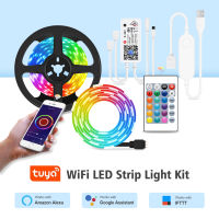 Smart WiFi LED Strip Light Work with Tuya Alexa Home, RGB LED Ribbon Lights For Room Wall 1M 5M 10M 15M 20M