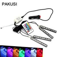 Pakusi แถบ Led Rgb รถ Drl พร้อมรีโมทคอนโทรลโคมไฟสร้างบรรยากาศสำหรับ Audi A3 Bmw E46รถ Polo Passat Cc Lada Accessories