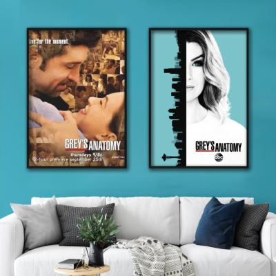 Grey S Anatomy โปสเตอร์โปสเตอร์ผ้าใบตกแต่ง Room Bar Cafe Decor ของขวัญพิมพ์ Art Wall ภาพวาด