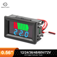 Shockley 0.56 LED Digital Voltmeter Tester 12/24/36/48/60V ไฟฟ้ารถกันน้ำไฟฟ้า DIY Mini Test B-Attery ไฟฟ้าเมตร Liquid ตัวบ่งชี้ระดับ