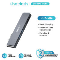 Choetech Hub-M14 (7 in 2) ฮับ USB C Type C 4K HDMI Thunderbolt 3 2 USB 3.0 Type-C พอร์ต Micro SD SD การ์ดรีดเดอร์