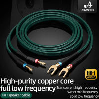 ataudio HiFi audio speaker cable high quality pure copper speaker wire with Banana plug y plug